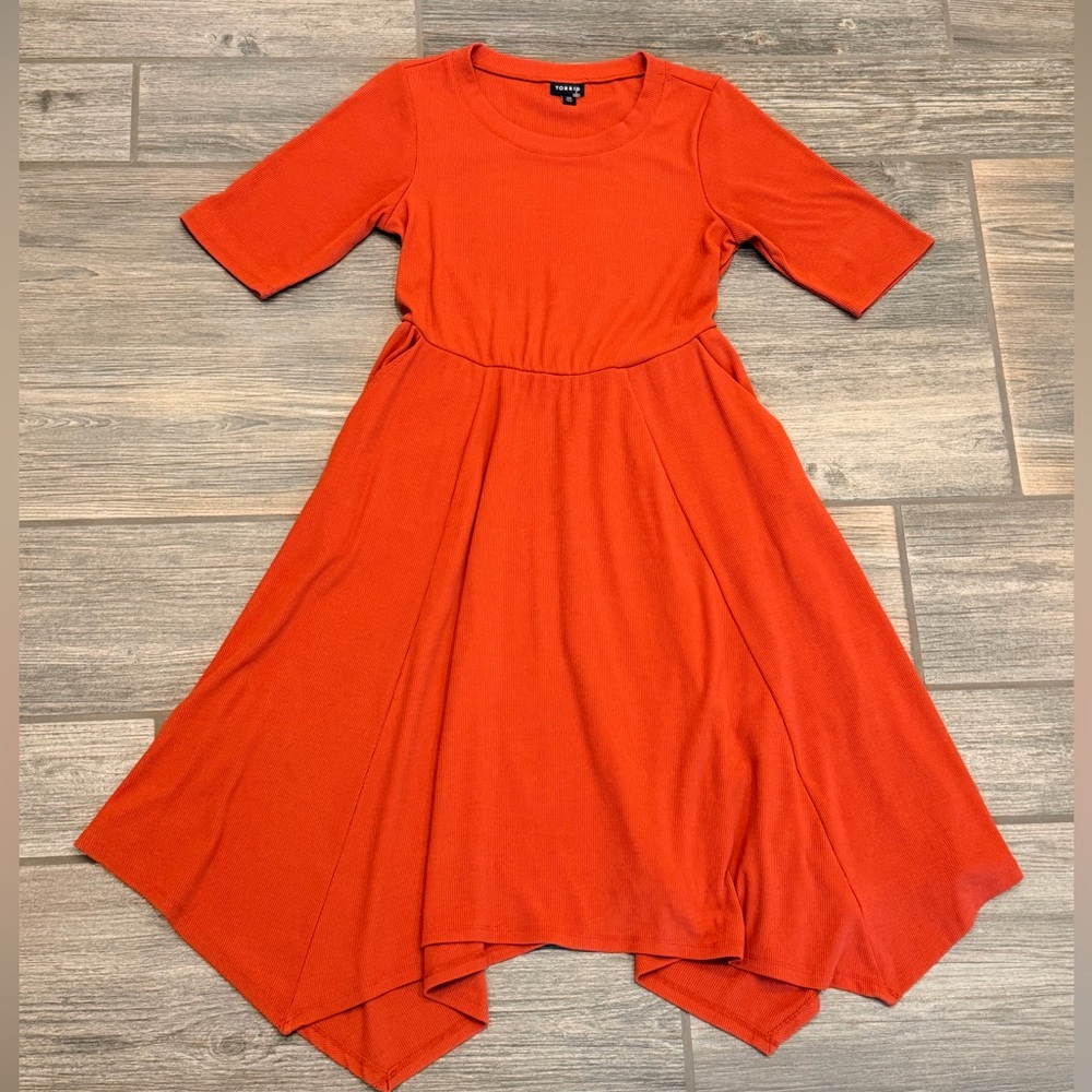 Torrid Rib Knit Hanky Hem Dress